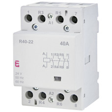 Контактор силовий 40А 2NO+2NC 24В AC ETI R 40-22