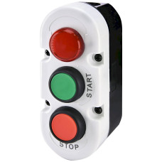 Кнопковий пост 3-модул. ESE3-V8 (START/STOP с ламп. LED240В AC ETI