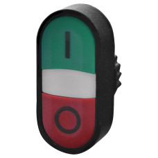 Кнопка-модуль здвоєна з з підсвічуванням NSE-PB2I-F/RG-IO (I/0, плоска) ETI