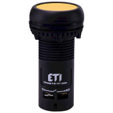 Кнопка моноблочна заглиблена ECF-11-Y (1NO+1NC, жовта) ETI