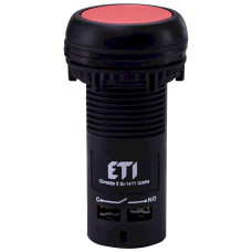Кнопка моноблочна заглиблена ECF-11-R (1NO+1NC, червона) ETI
