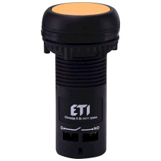 Кнопка моноблочна заглиблена ECF-10-Y (1NO, жовта) ETI