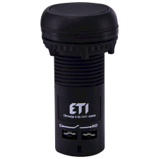 Кнопка моноблочна заглиблена ECF-10-C (1NO, чорна) ETI