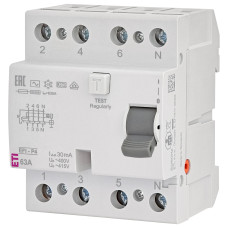 УЗО 4P 63А 30мА тип AC ETI EFI-P4