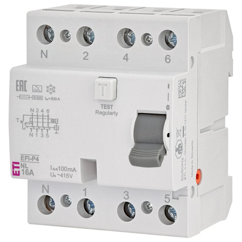 ПЗВ 4P 16А 100мА тип A ETI EFI-P4 2061820