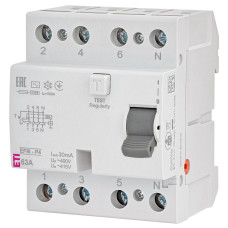 УЗО 4P 63А 30мА тип AC ETI EFI6-P4