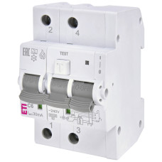 Дифавтомат 1P+N 6А C 30мА тип A ETI KZS