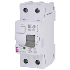 Дифавтомат 1P+N 25А C 30мА тип A ETI KZS-2M