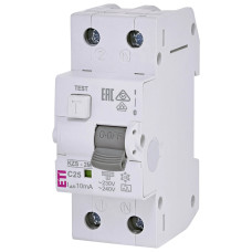 Дифавтомат 1P+N 25А C 10мА тип A ETI KZS-2M