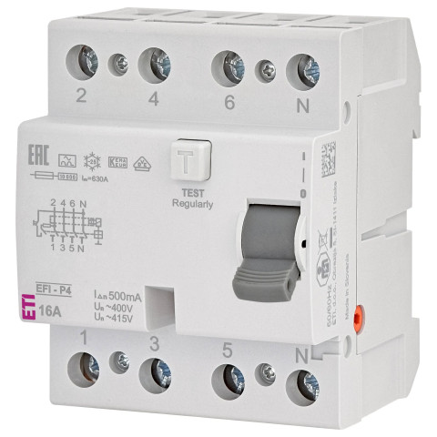 ПЗВ 4P 16А 500мА тип A ETI EFI-P4 2061540