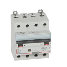 Дифавтомат 3P+N 16А C 30мА тип AC Legrand DX³