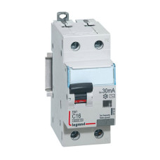 Дифавтомат 1P+N 16А C 30мА тип AC Legrand DX³