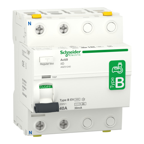 УЗО 2P 40А 30мА тип B EV Schneider Electric Acti9 iID