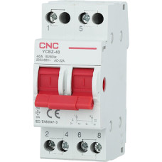 Переключатель нагрузки YCBZ-40 2P 40А 1-0-2 240/415В CNC