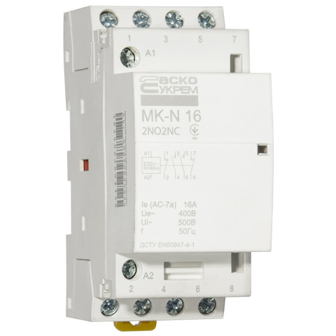 Контактор силовой 16А 2NO+2NC 220В AC АСКО-УКРЕМ MK-N