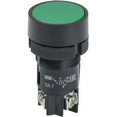 Кнопка SB-7 зеленая 1з d22мм/240В IEK