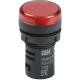 Лампа AD22DS(LED)матрица d22мм красная 12В AC/DC IEK