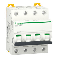 Автоматический выключатель 4P 6А D 10кА Schneider Electric iC60H