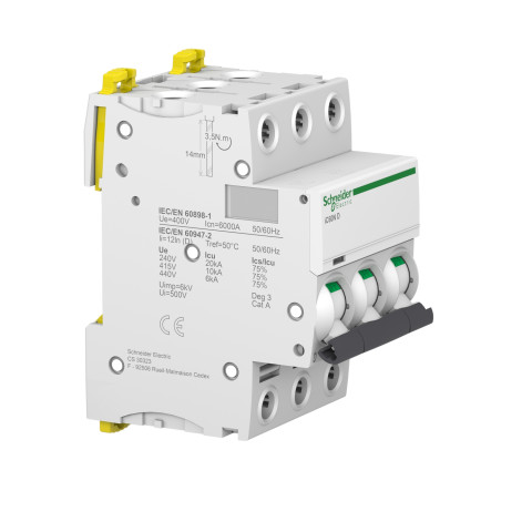 Автоматический выключатель 3P 50А D 6кА Schneider Electric iC60N