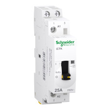 Контактор модульный 25А 2NO 250В AC Schneider Electric Acti9 с ручным управлением
