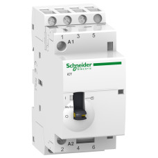 Контактор модульный 25А 3NO 220В AC Schneider Electric Acti9 с ручным управлением
