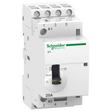 Контактор модульный 25А 4NO 220В AC Schneider Electric Acti9 с ручным управлением
