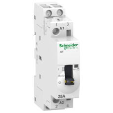 Контактор модульный 25А 2NO 230В AC Schneider Electric Acti9 с ручным управлением