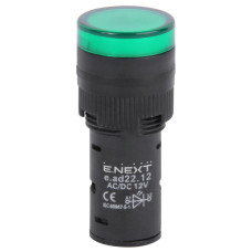 Светосигнальная арматура e.ad22.230.green Ø22мм 230В АС зеленая E.NEXT