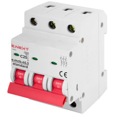 Автоматический выключатель 3P 25А C 4,5кА E.NEXT e.mcb.stand.45