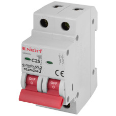 Автоматический выключатель 2P 25А C 4,5кА E.NEXT e.mcb.stand.45