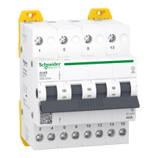 Переключатель I-0-II с общим выходом сверху 4P 40А, 400/415В iSSW Acti9 Schneider Electric