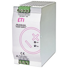 Блок живлення 240 Вт 100-240В 10 А ETI PS-240-24 Вхід: AC/140-340V DC; Вихід: DC/