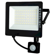 Прожектор LED 50 Вт 6400K 4500 лм IP65 с датчиком движения Євросвітло FM-01D-50