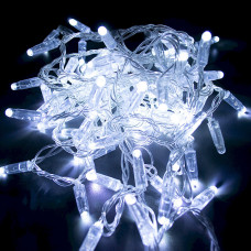 Гирлянда уличная бахрома 2×0,7 Вт IP44 белая прозрачная Євросвітло STARLIGHT 75LED м