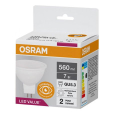 Лампа LED точечная 7 Вт 4000K 560 лм GU5.3 MR16 OSRAM 60 (10 шт/уп)