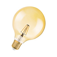 Лампа LED куля 6,5 Вт 2400K 720 лм E27 G125 OSRAM 1906 GLOBE 825 FIL GOLD (4 шт/уп)