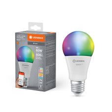 Лампа LED шар 9 Вт 2700-6500K 806 лм E27 LEDVANCE SMARTWIFIA60 RGBW FR (4 шт/уп)