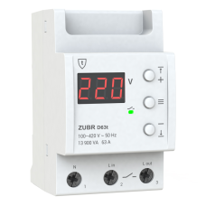 Реле напряжения 40А 1-фазное на DIN-рейку ZUBR D2-40