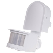 Датчик движения настенно-потолочный 180° 1200Вт IP44 белый Евросвет SW-01