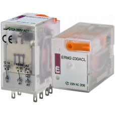 Реле промежуточное электромеханическое 12А 2CO 230В AC ETI ERM2-230ACL
