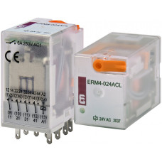Реле промежуточное электромеханическое 6А 4CO 24В AC ETI ERM4-024ACL