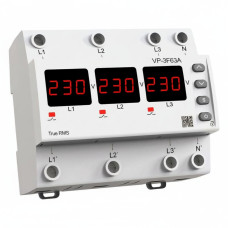 Реле напряжения 63А 3-фазное 400В AC DigiTOP VP-3F63A M6R
