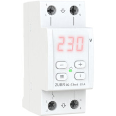 Реле напряжения 63А 1-фазное на DIN-рейку ZUBR D2-63 red