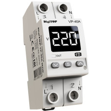 Реле напряжения 40А 1-фазное на DIN-рейку DigiTOP VP-40A M2W