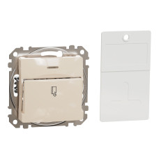 Выключатель карточный 10А скрытый бежевый Schneider Electric Sedna Design & Elements