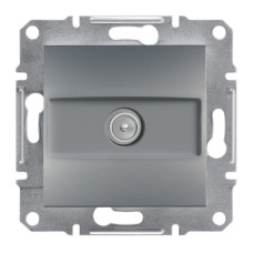 Розетка оконечная TV скрытая сталь Schneider Electric Asfora