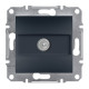 Розетка оконечная TV скрытая антрацит Schneider Electric Asfora, EPH3200171
