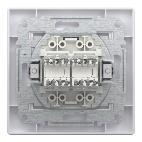 Розетка 2-местная компьютерная Cat.6 UTP скрытая белая Schneider Electric Asfora
