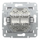 Розетка 2-місна комп'ютерна прихована алюміній Schneider Electric Asfora, EPH4400161