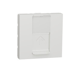 Розетка компьютерная Cat.6 UTP 2-модульная скрытая белая Schneider Electric Unica New